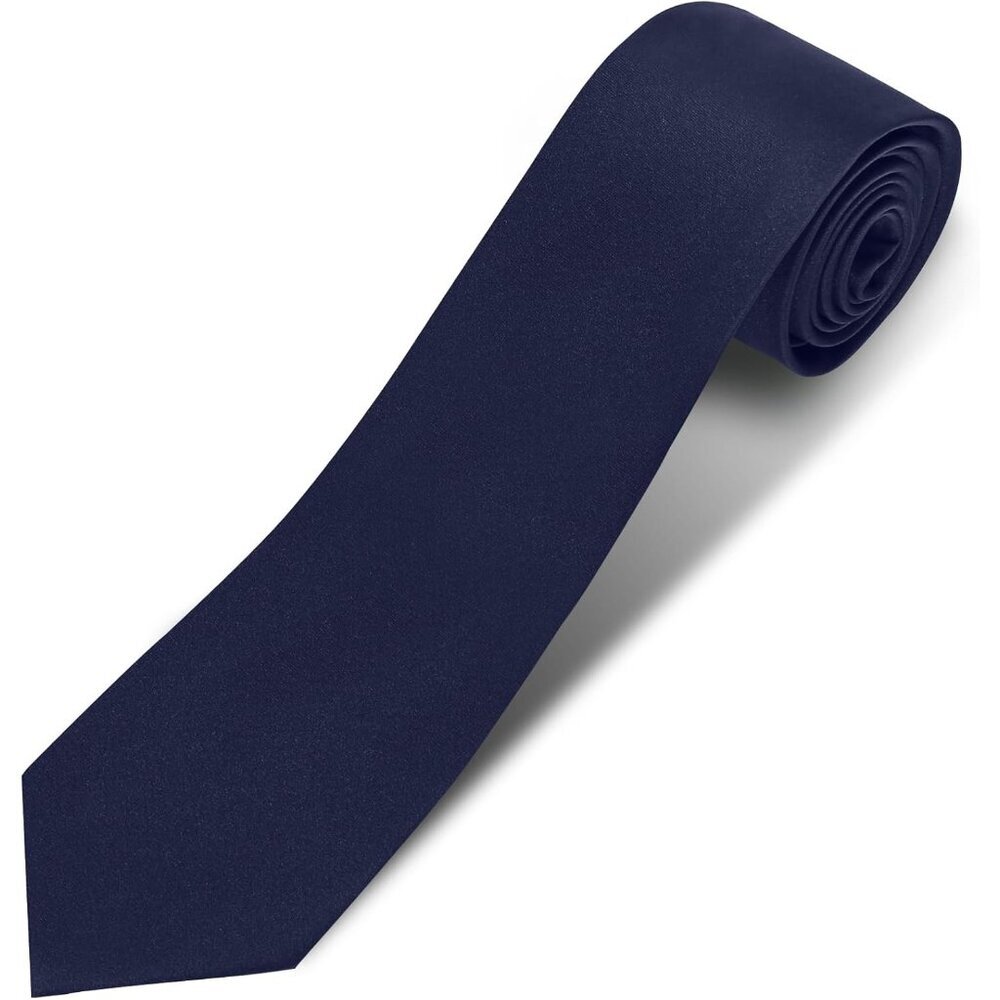 Men's Navy Blue Solid Pure Color 3.15" (8cm) Necktie Plain Formal Business Ties
